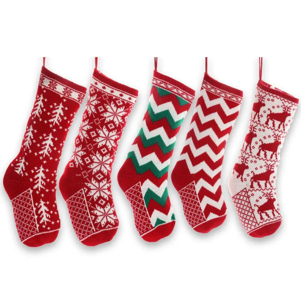 Christmas Stockings Knit Santa Claus Sock Gift Kids Candy Bag Snowman Deer Pocket Hanging Xmas Tree Ornament New Year 2023
Christmas Stockings Knit Santa Claus Sock Gift Kids Candy Bag Snowman Deer Pocket Hanging Xmas Tree Ornament New Year 2023