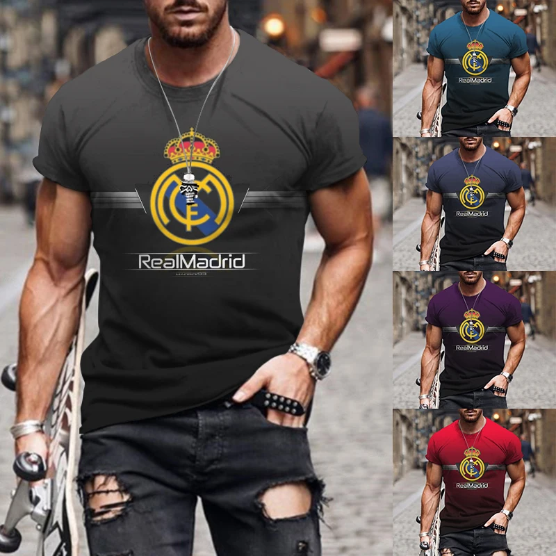 Men's Real Madrid T-shirts 2022 Summer Short Sleeve Tee Shirt Oversized 3D T Shirt for Men Trend Clothes Polo Top Y2k Streetwear
Men's Real Madrid T-shirts 2022 Summer Short Sleeve Tee Shirt Oversized 3D T Shirt for Men Trend Clothes Polo Top Y2k Streetwear