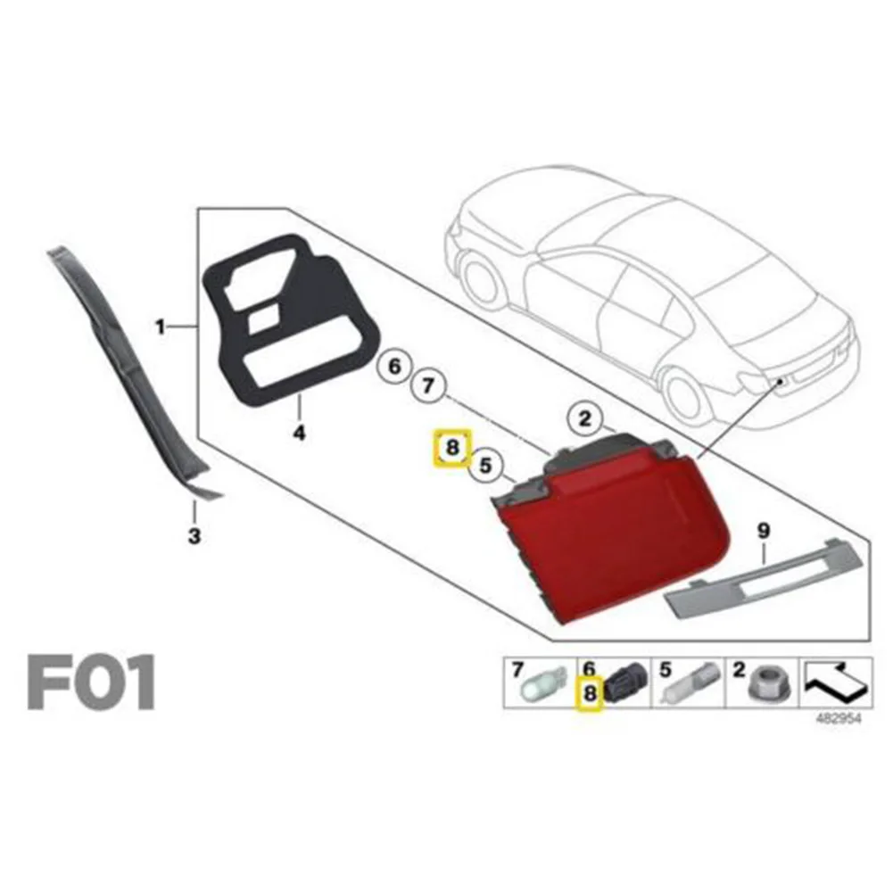 Rear Lamp Socket Effortless Rear Lamp Socket Installation for BMW 3 5 7 Series X6 Z4 E65 E66 F30 F31 63117407330
Rear Lamp Socket Effortless Rear Lamp Socket Installation for BMW 3 5 7 Series X6 Z4 E65 E66 F30 F31 63117407330