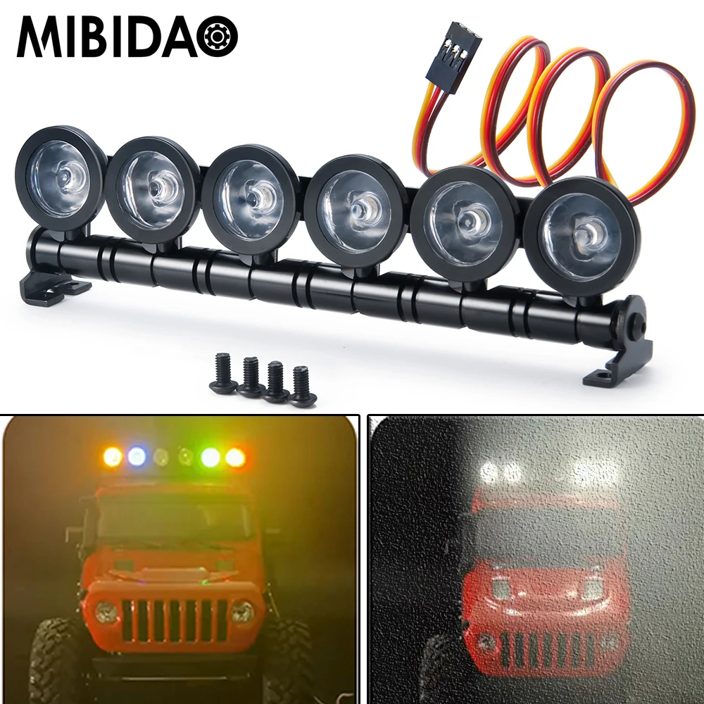Mibidao RC Car Roof Light 4/5/6LED Spotlight Headlamp for 1/10 Axial SCX10 II 90046 TRX4 TRX6 Wraith D90 1/10 Crawler Car Parts
Mibidao RC Car Roof Light 4/5/6LED Spotlight Headlamp for 1/10 Axial SCX10 II 90046 TRX4 TRX6 Wraith D90 1/10 Crawler Car Parts