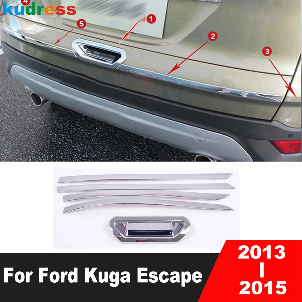 Rear Trunk Lid Cover Trim For Ford Kuga Escape 2013 2014 ABS Chrome Tail Door Handle Catch Cover Molding Sticker Car Accessories
Rear Trunk Lid Cover Trim For Ford Kuga Escape 2013 2014 ABS Chrome Tail Door Handle Catch Cover Molding Sticker Car Accessories