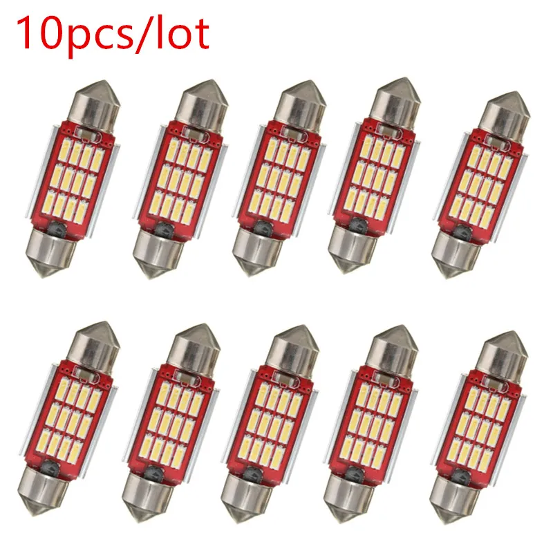 10x 36mm 39mm 42mm Led Dome Light 12LEDs 4014 SMD Canbus Interior Bulb C10W Festoon Error Free Doom Led Reading Lamp
10x 36mm 39mm 42mm Led Dome Light 12LEDs 4014 SMD Canbus Interior Bulb C10W Festoon Error Free Doom Led Reading Lamp