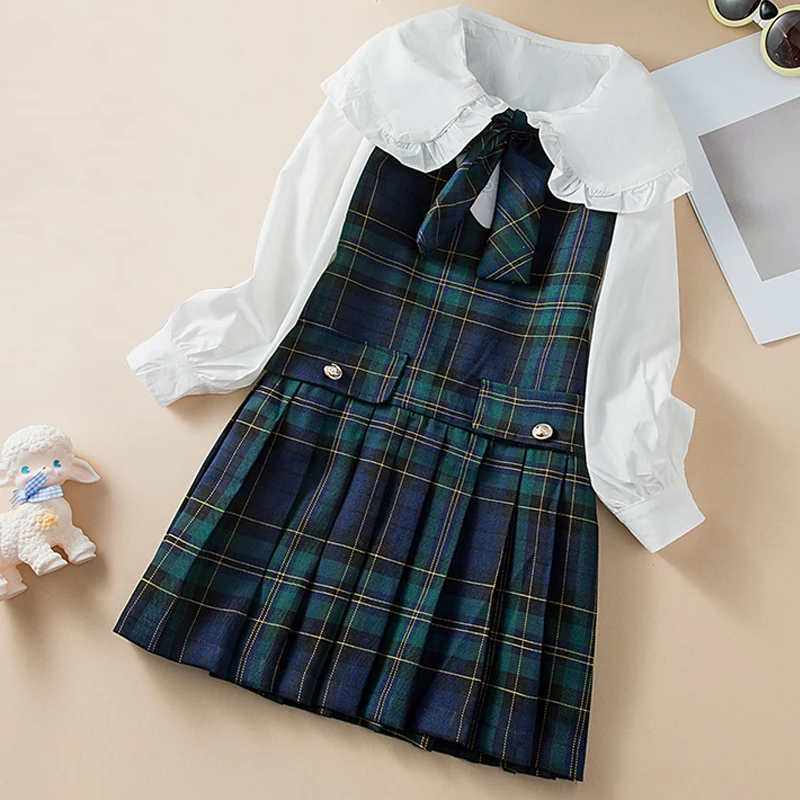 School Uniform Baby Kids Preppy Plaid Dresses for Girls Clothes Shirt Dress Outfits Teenagers Children Costumes 6 8 10 12 Years
School Uniform Baby Kids Preppy Plaid Dresses for Girls Clothes Shirt Dress Outfits Teenagers Children Costumes 6 8 10 12 Years
