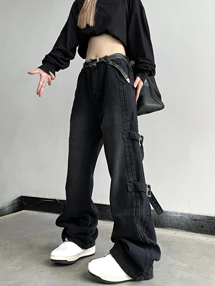 2023 Summer Korean Fashion Casual Vintage Pants Women High Waist Pure Color Trousers Office Lady Y2k Denim Jeans Streetwear Chic 
2023 Summer Korean Fashion Casual Vintage Pants Women High Waist Pure Color Trousers Office Lady Y2k Denim Jeans Streetwear Chic