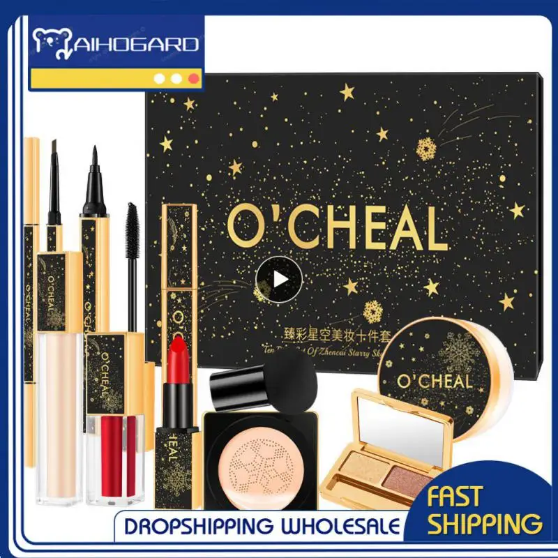 Beauty Set Lipstick Eyeliner Lipstick Concealer Air Cushion BB Cream Eye Shadow Loose Powder Mascara Beginner Makeup Set
Beauty Set Lipstick Eyeliner Lipstick Concealer Air Cushion BB Cream Eye Shadow Loose Powder Mascara Beginner Makeup Set