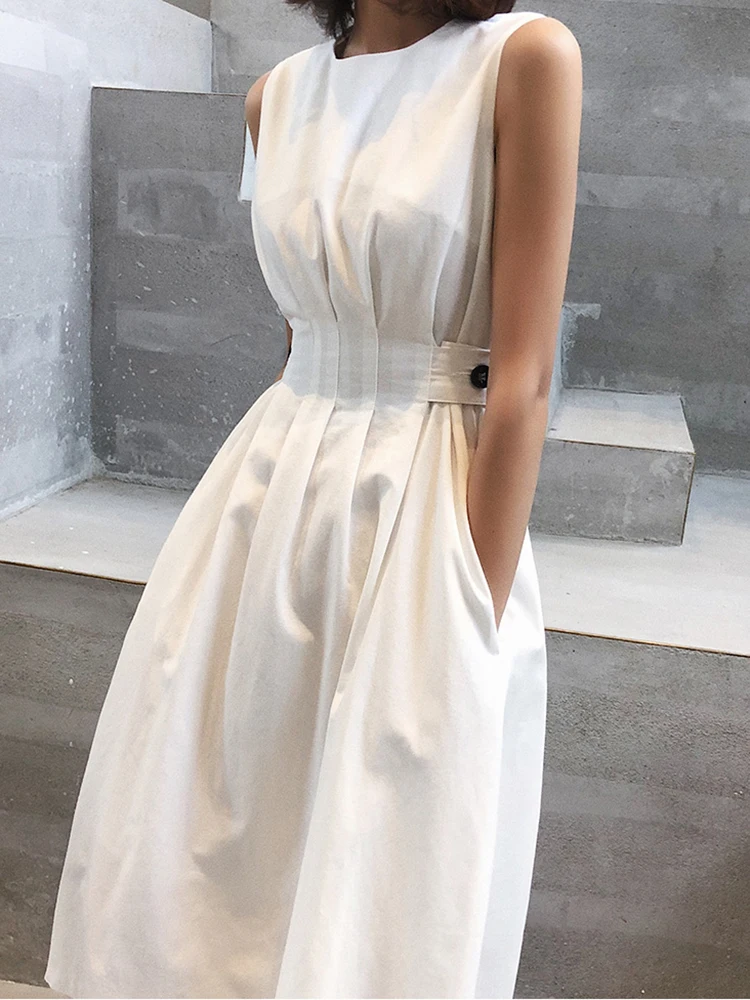 Elegant Long Dress Women Casual Fashion Sleeveless Dress Summer Loose Solid Tank Sundress Lady Sexy Tunic Waist Slim ONeck Dress
Elegant Long Dress Women Casual Fashion Sleeveless Dress Summer Loose Solid Tank Sundress Lady Sexy Tunic Waist Slim ONeck Dress