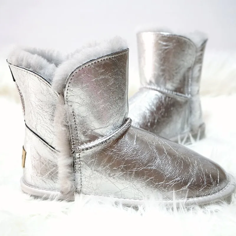 New Top Quality Women Sheep Wool Boots Genuine Leather Snow Boots Shoes Cowskin Water Proof Boots Flat Warm Winter Shoes
New Top Quality Women Sheep Wool Boots Genuine Leather Snow Boots Shoes Cowskin Water Proof Boots Flat Warm Winter Shoes