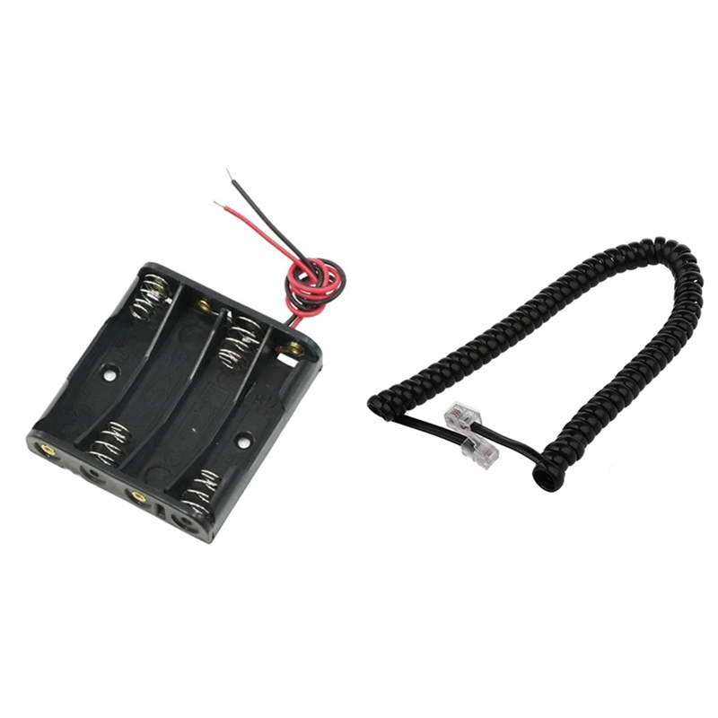 1 Pcs 4 X 1.5V AAA Battery Holder Storage Case Box W Wire Leads & 1 Pcs 2 M Black Telephone Extension Coil Cable Cord
1 Pcs 4 X 1.5V AAA Battery Holder Storage Case Box W Wire Leads & 1 Pcs 2 M Black Telephone Extension Coil Cable Cord