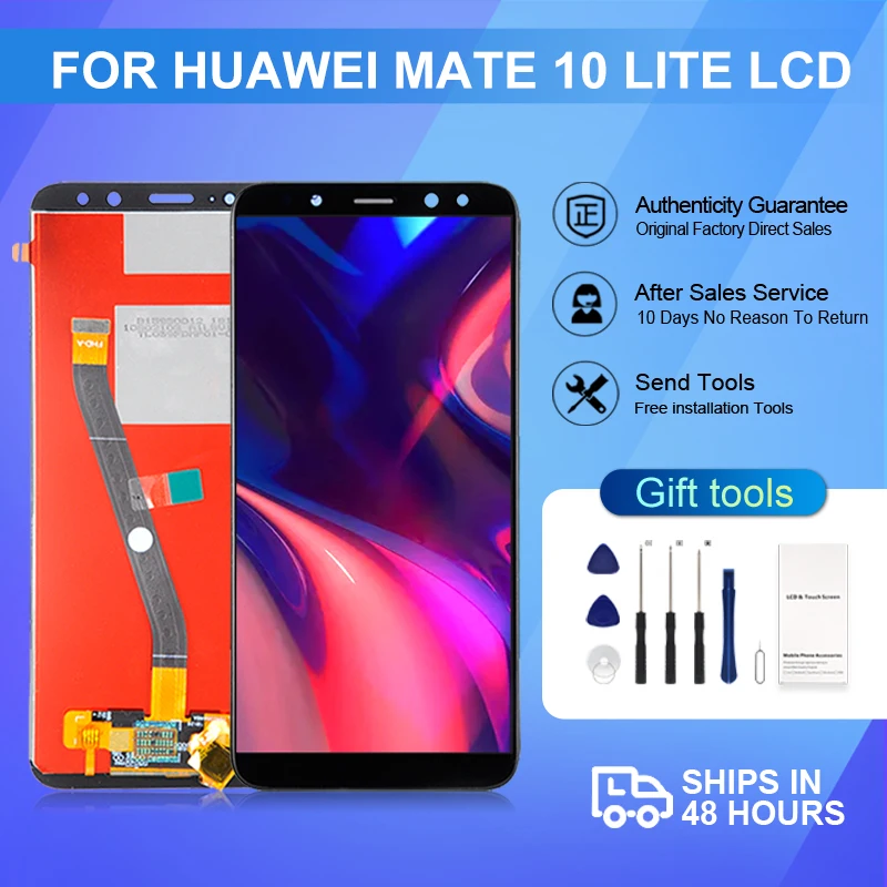 

1Pcs 5.9 Inch Nova 2i Display For Huawei Mate 10 Lite Lcd Touch Screen Digitizer RNE-L21 L22 L01 L11 L23 Assembly Free Shipping