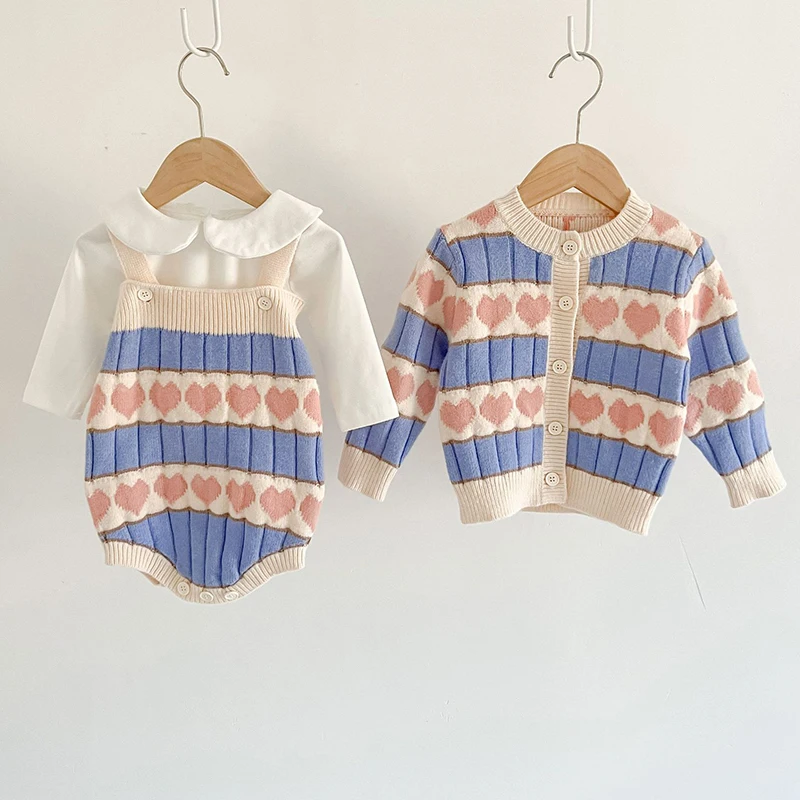 Spring Autumn Toddler Baby Girl Knitting Clothes Set Love Printed Cardigan Coat+Jumpsuit Valentine's Day Children Clothes
Spring Autumn Toddler Baby Girl Knitting Clothes Set Love Printed Cardigan Coat+Jumpsuit Valentine's Day Children Clothes