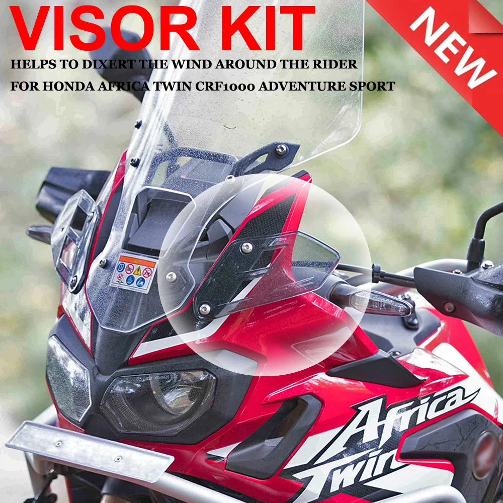 2018 - Visor Kit Motorcycle Windshield Upper Deflector For HONDA CRF1000L Africa Twin Adventure Sports Front Side Wind Deflector
2018 - Visor Kit Motorcycle Windshield Upper Deflector For HONDA CRF1000L Africa Twin Adventure Sports Front Side Wind Deflector