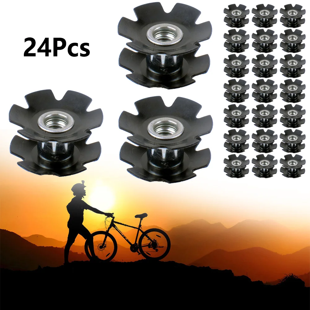 24Pcs Metal Black Bike Headset Threadless Fork Fangled Star Nut For 28.6mm Stem Bicycle Sun Flower Heart Front Fork Hanging
24Pcs Metal Black Bike Headset Threadless Fork Fangled Star Nut For 28.6mm Stem Bicycle Sun Flower Heart Front Fork Hanging