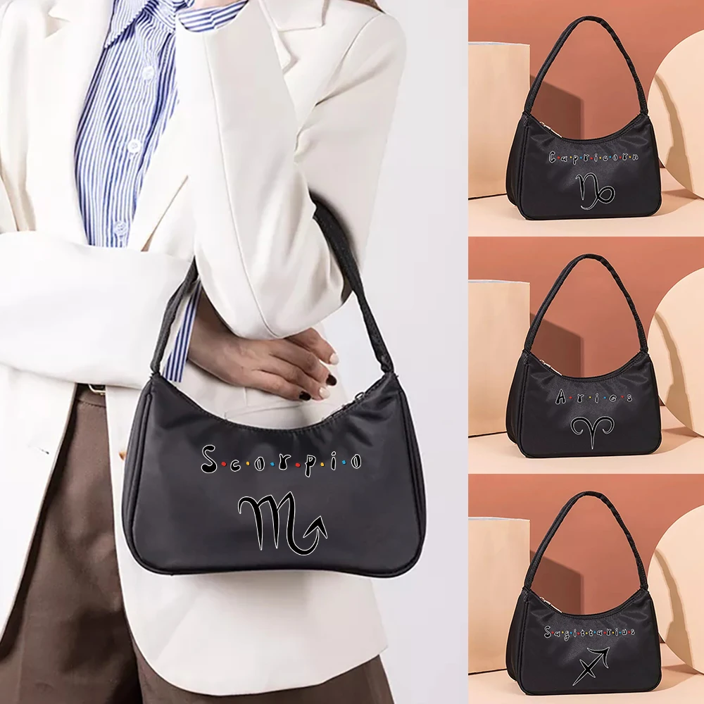 

2023 New Fashion Retro Women Handbags Shoulder Underarm Casual Bag Wallets Phone Organizer Shopper Bags Constellation Print Tote