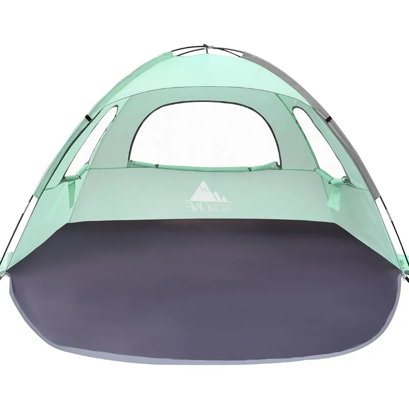 

NXONE Beach Tent Sun Shade Shelter for 2-3 Person with UV Protection, Extended Floor（Mint Green/ Pickled Pepper-1）optional