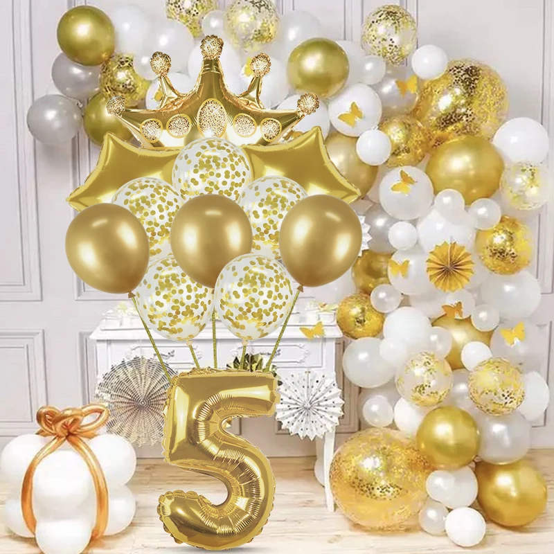 1set Gold Number 1-10 Balloon Combo Star Crown Confetti Latex Foil Balloons Kids Birthday Baby Shower Party Decoration Supplies
1set Gold Number 1-10 Balloon Combo Star Crown Confetti Latex Foil Balloons Kids Birthday Baby Shower Party Decoration Supplies
