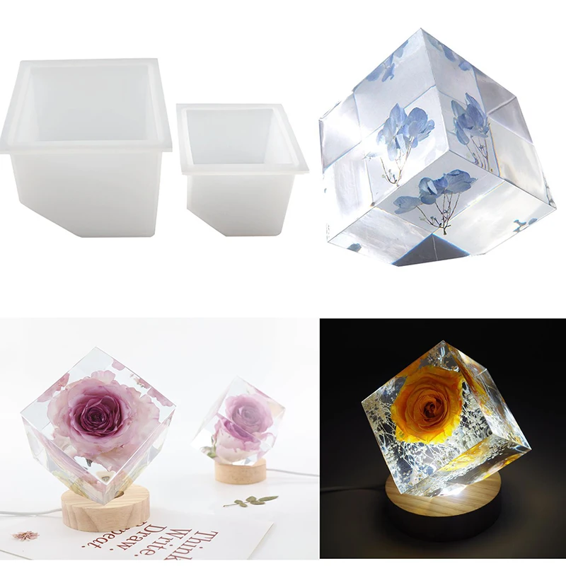 DIY Square Glue Cube Bevel Geometry Mirror Light Drop Resin Mold,Led Silicone Molds For Resin Silicone Molds With Wooden Lighted
DIY Square Glue Cube Bevel Geometry Mirror Light Drop Resin Mold,Led Silicone Molds For Resin Silicone Molds With Wooden Lighted