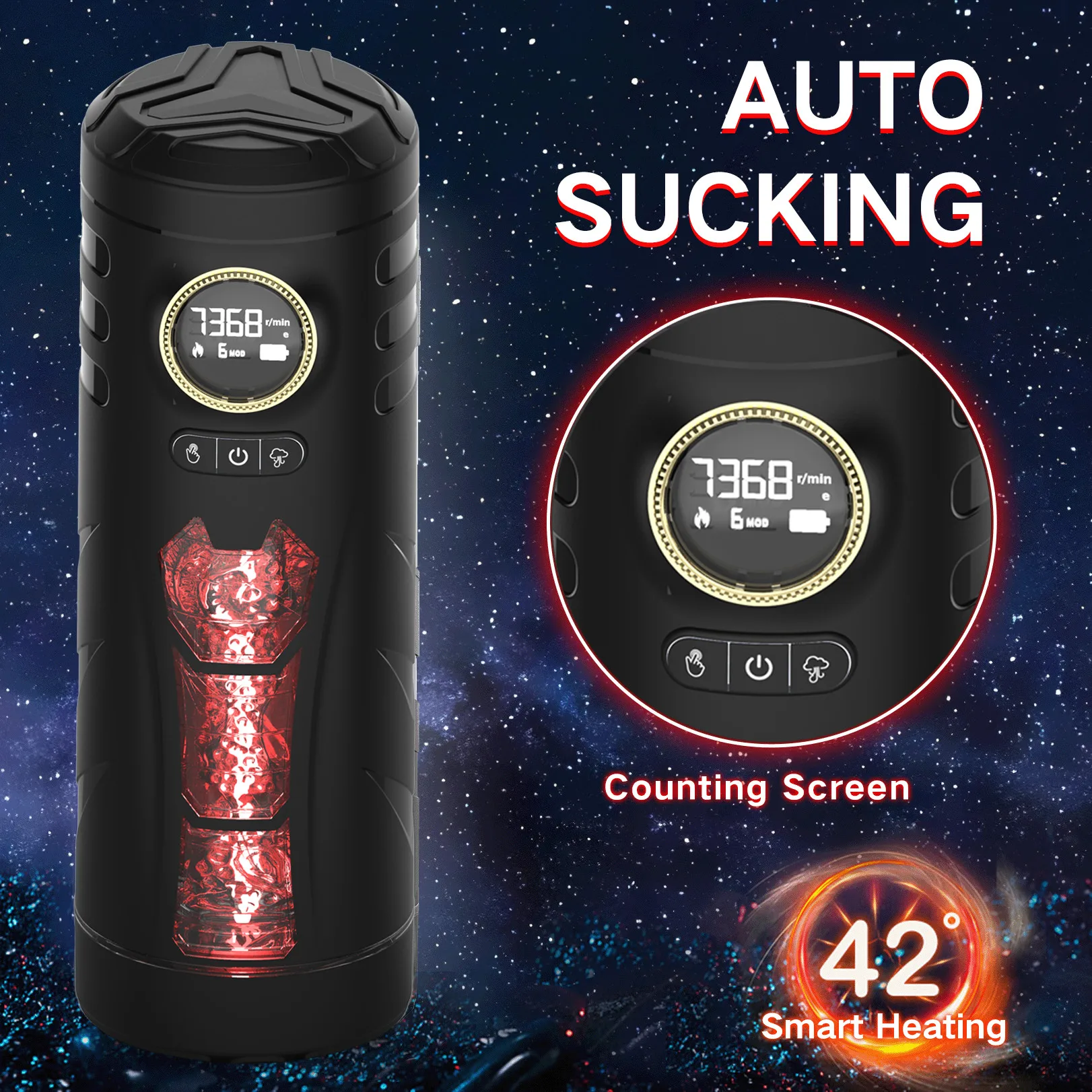 

Smart Heating Automatic Sucking RGB Male Masturbator Cup Blowjob Vagina Masturbation Pussy Men Vibrator Counting Experience