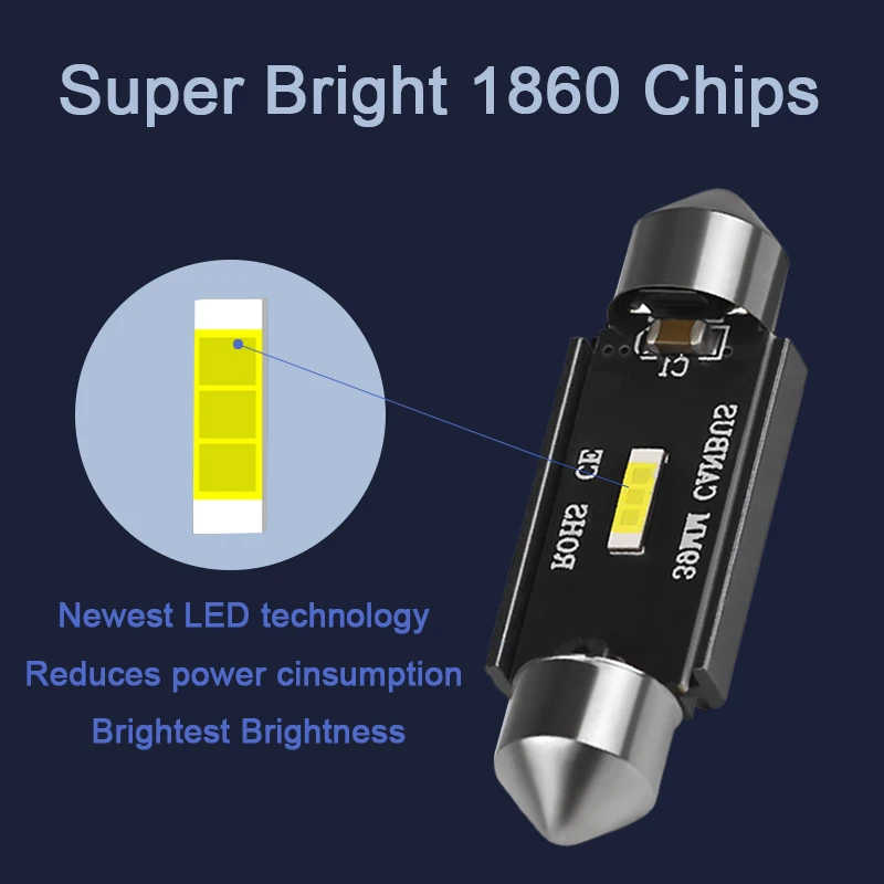 NLpearl 2x C5W LED CSP 1860 Signal Lamp Canbus Bulb 31mm 36mm 39mm 41mm Festoon Light C10W LED Auto Interior Reading Dome Light
NLpearl 2x C5W LED CSP 1860 Signal Lamp Canbus Bulb 31mm 36mm 39mm 41mm Festoon Light C10W LED Auto Interior Reading Dome Light