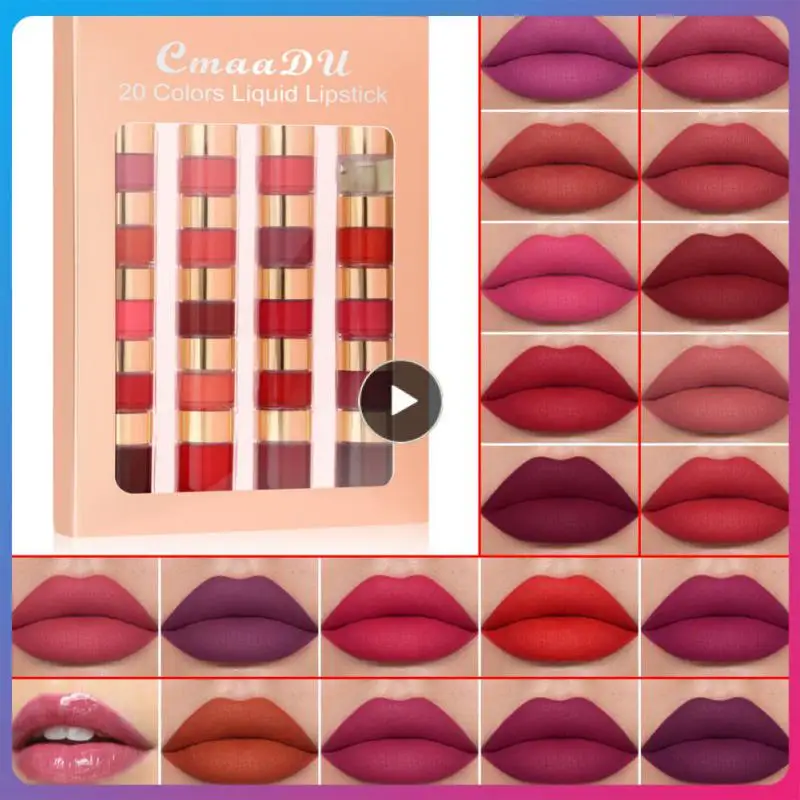 Matte Lipstick 20 Colors Waterproof Sweat-proof Long Lasting Lip Gloss Portable Lips Lipstick Make-up For Women Cosmetics
Matte Lipstick 20 Colors Waterproof Sweat-proof Long Lasting Lip Gloss Portable Lips Lipstick Make-up For Women Cosmetics