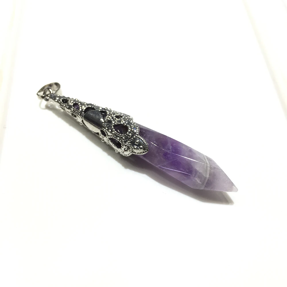 1pc Natural Gemstone Crystal Pendant Divination Healing Hebrew Pendulum Balancing Energy Yoga Meditation Reiki Healing Necklace
1pc Natural Gemstone Crystal Pendant Divination Healing Hebrew Pendulum Balancing Energy Yoga Meditation Reiki Healing Necklace