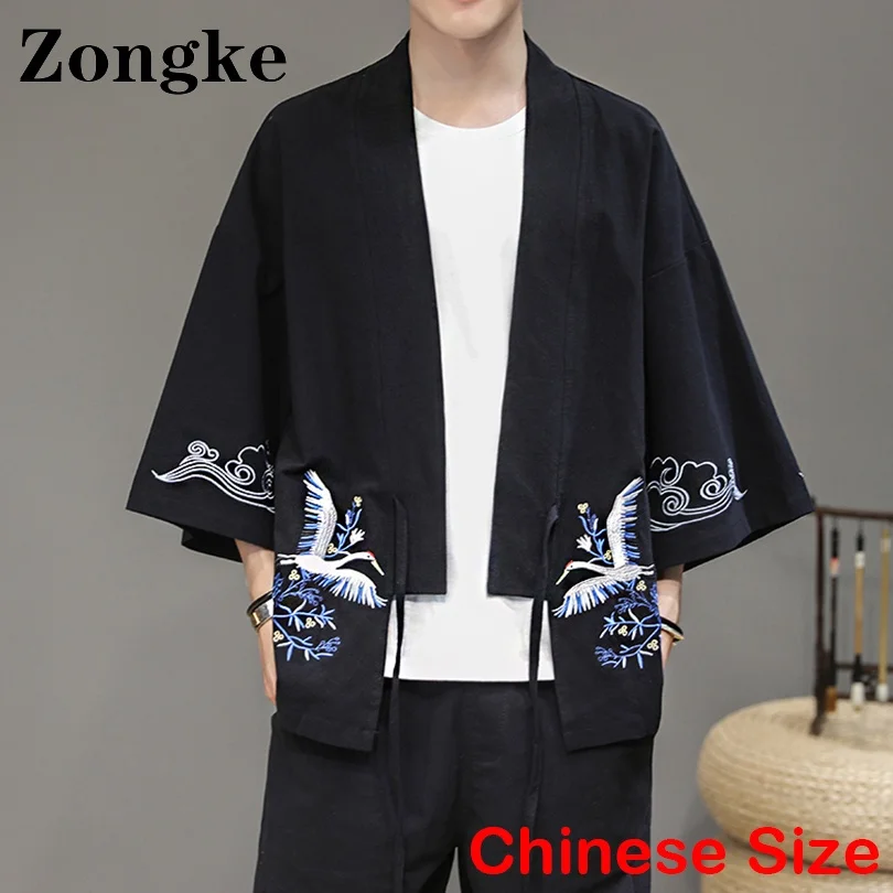 Zongke Crane Embroidered Kimono Men Summer Shirt Harajuku Clothes Summer Shirts For Men Fashion Size 5XL 2022 New Arrivals
Zongke Crane Embroidered Kimono Men Summer Shirt Harajuku Clothes Summer Shirts For Men Fashion Size 5XL 2022 New Arrivals