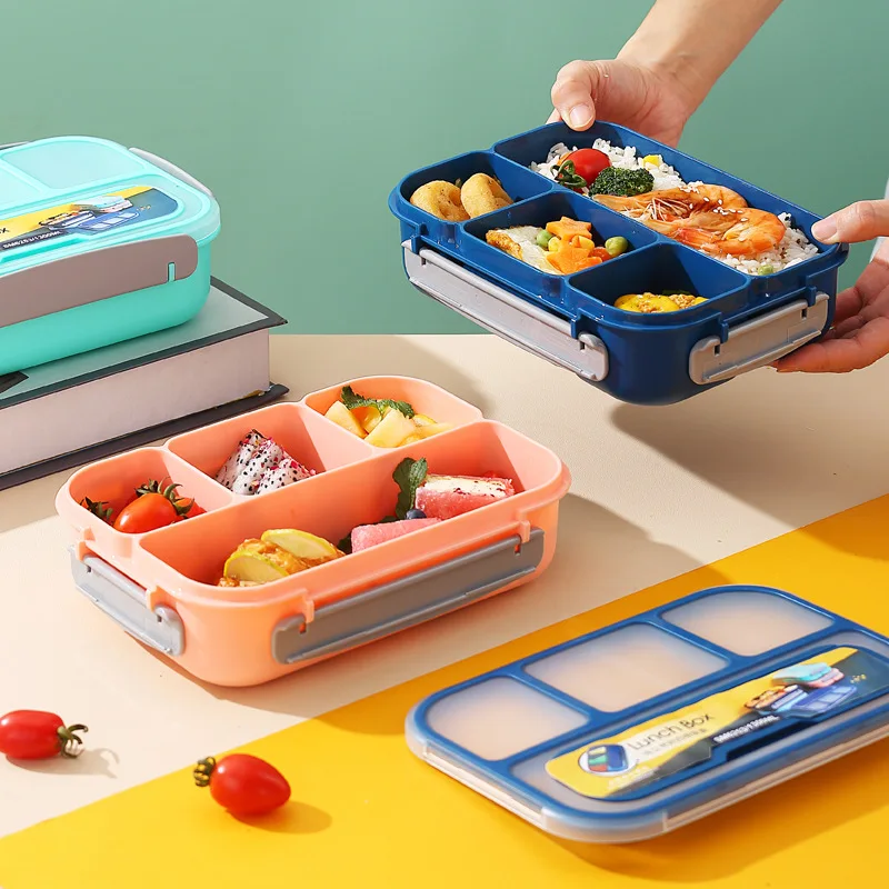 Four-compartment Plastic Lunch Box Student Office Worker Lunch Box Microwaveable Bento Box Food Storage Containers
Four-compartment Plastic Lunch Box Student Office Worker Lunch Box Microwaveable Bento Box Food Storage Containers