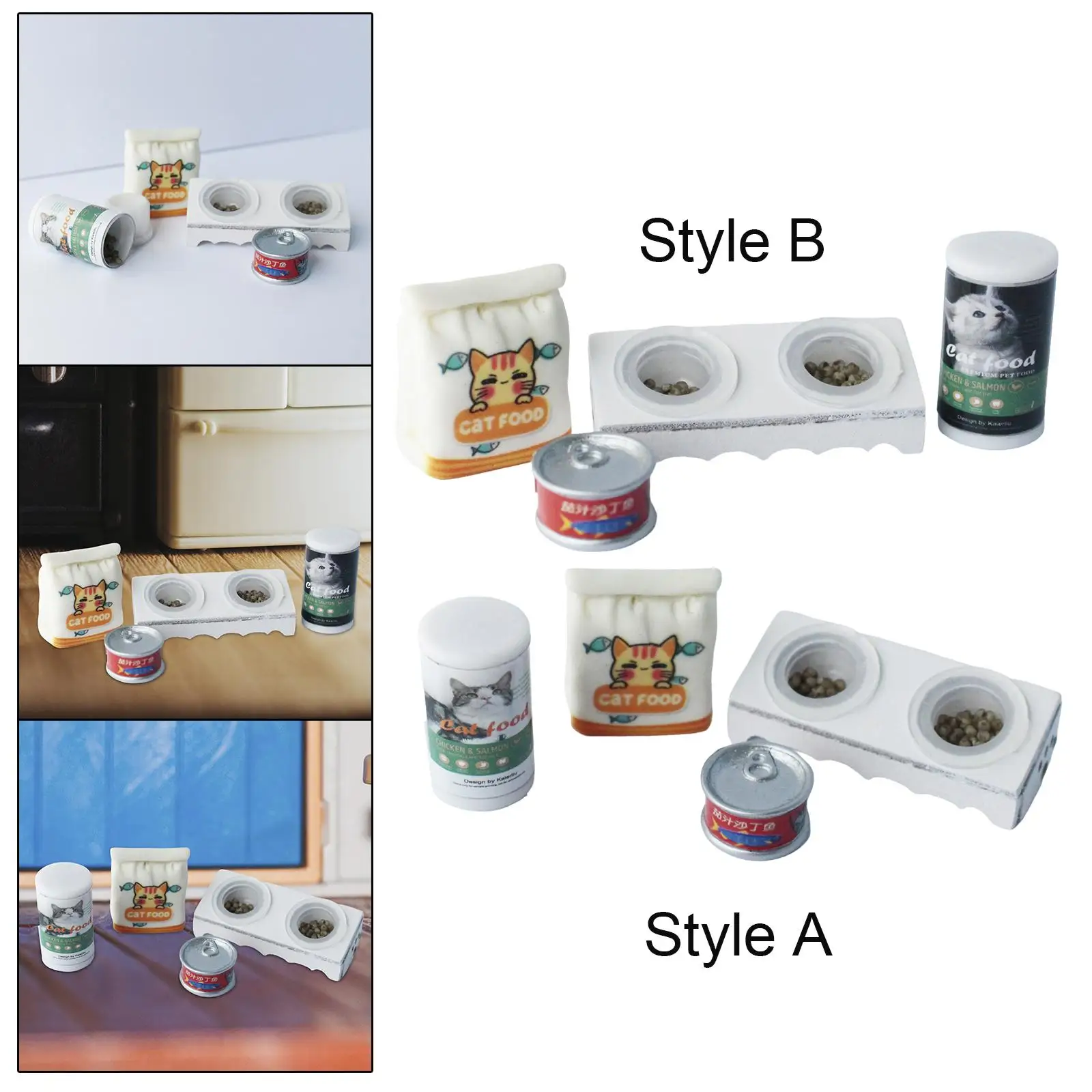 4 Pieces 1:12 Dollhouse Miniature Cat Bowl Cat Food Can Accessories Toy Living Room Pretend Play Home Micro Landscape Life Scene
4 Pieces 1:12 Dollhouse Miniature Cat Bowl Cat Food Can Accessories Toy Living Room Pretend Play Home Micro Landscape Life Scene