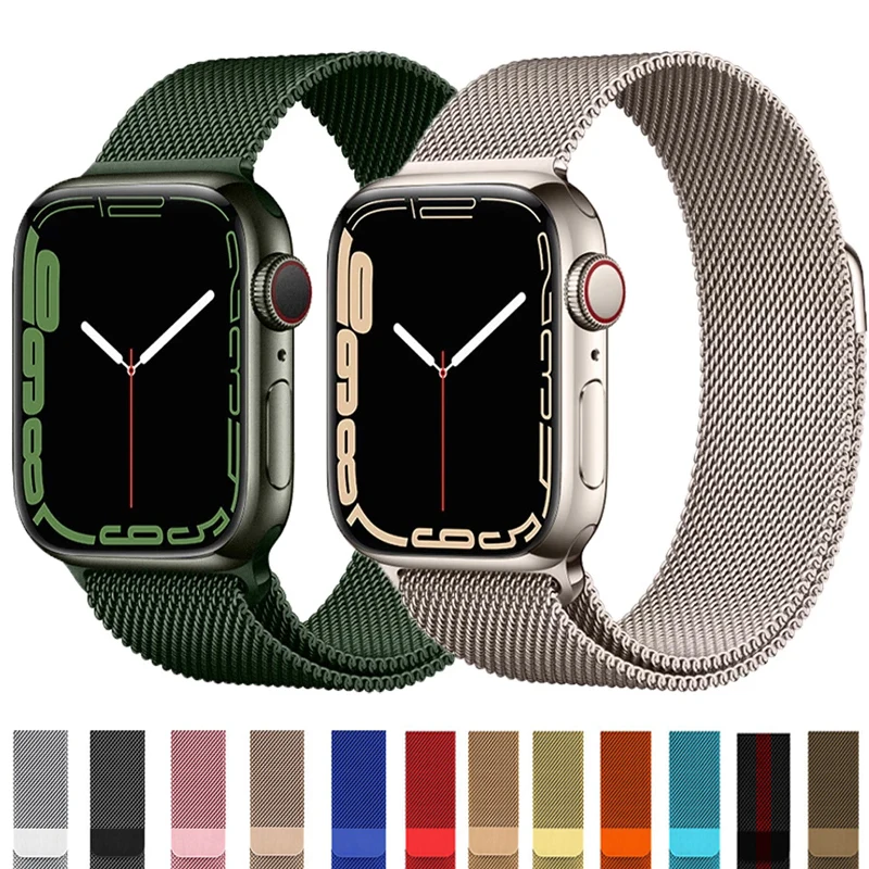 Strap For Apple watch band 44mm 40mm 38mm 42mm metal Magnetic Loop correa Accessories bracelet iWatch serie 4 3 SE 6 7 45mm 41mm
Strap For Apple watch band 44mm 40mm 38mm 42mm metal Magnetic Loop correa Accessories bracelet iWatch serie 4 3 SE 6 7 45mm 41mm