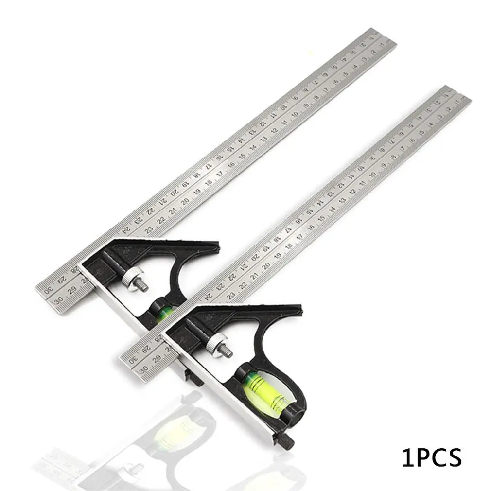 300Mm Adjustable Combination Square Angle Ruler 45 / 90 Degree With Bubble Level Multifunctional Gauge Measuring Toolsбисер
300Mm Adjustable Combination Square Angle Ruler 45 / 90 Degree With Bubble Level Multifunctional Gauge Measuring Toolsбисер