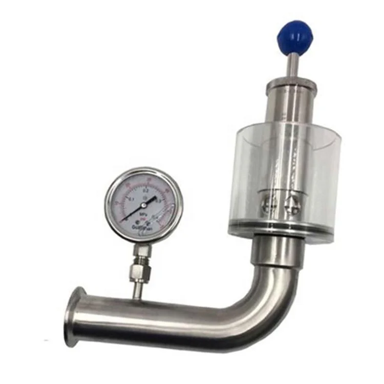 1" Pressure adjustable air pressure relief valve vent control valve with gauge for air exhaust on brewery tank
1" Pressure adjustable air pressure relief valve vent control valve with gauge for air exhaust on brewery tank