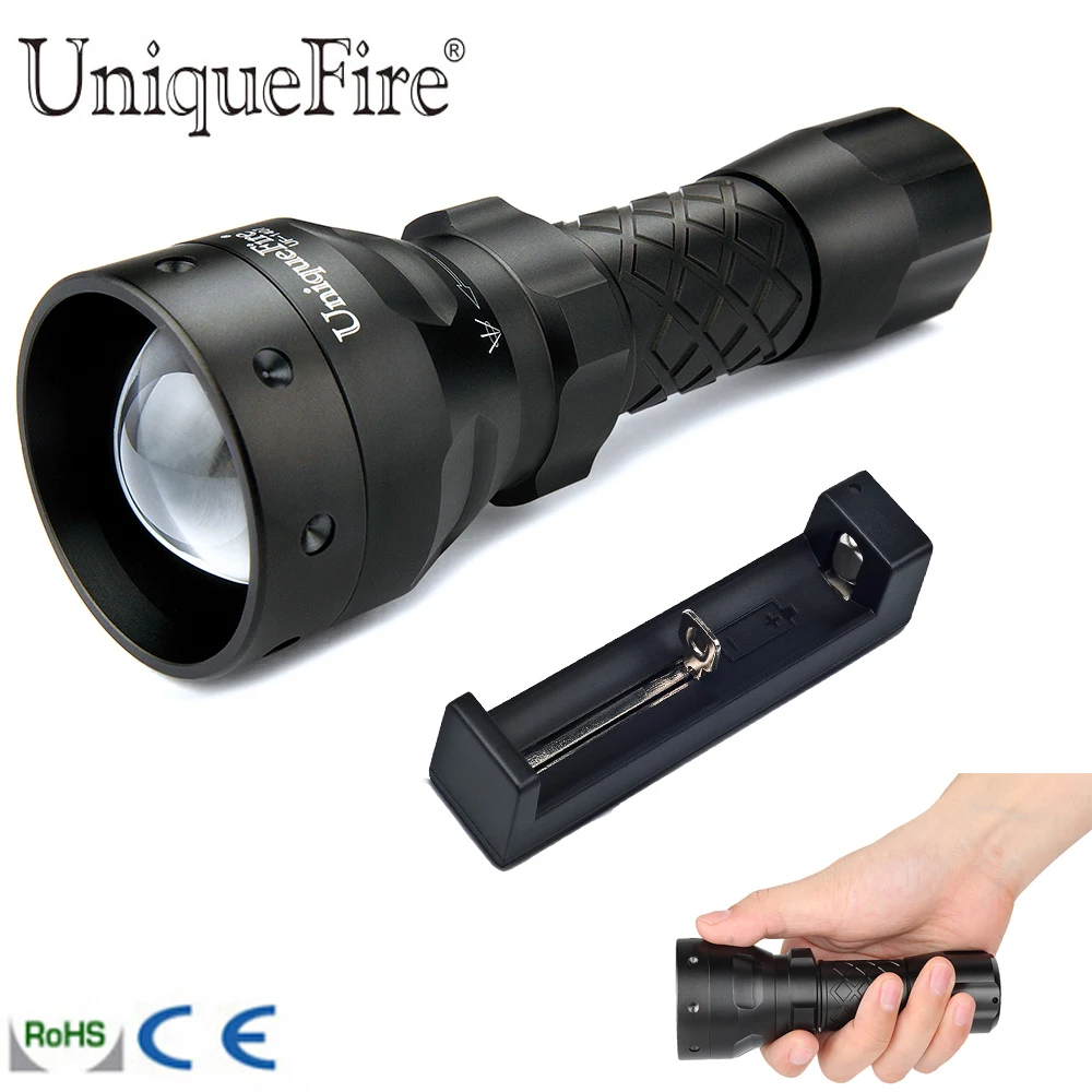 UniqueFire 1407 IR 940NM LED Zoomable Flashlight 3 Modes Torch Waterproof Night Vision Lantern For Hunting Camping
UniqueFire 1407 IR 940NM LED Zoomable Flashlight 3 Modes Torch Waterproof Night Vision Lantern For Hunting Camping