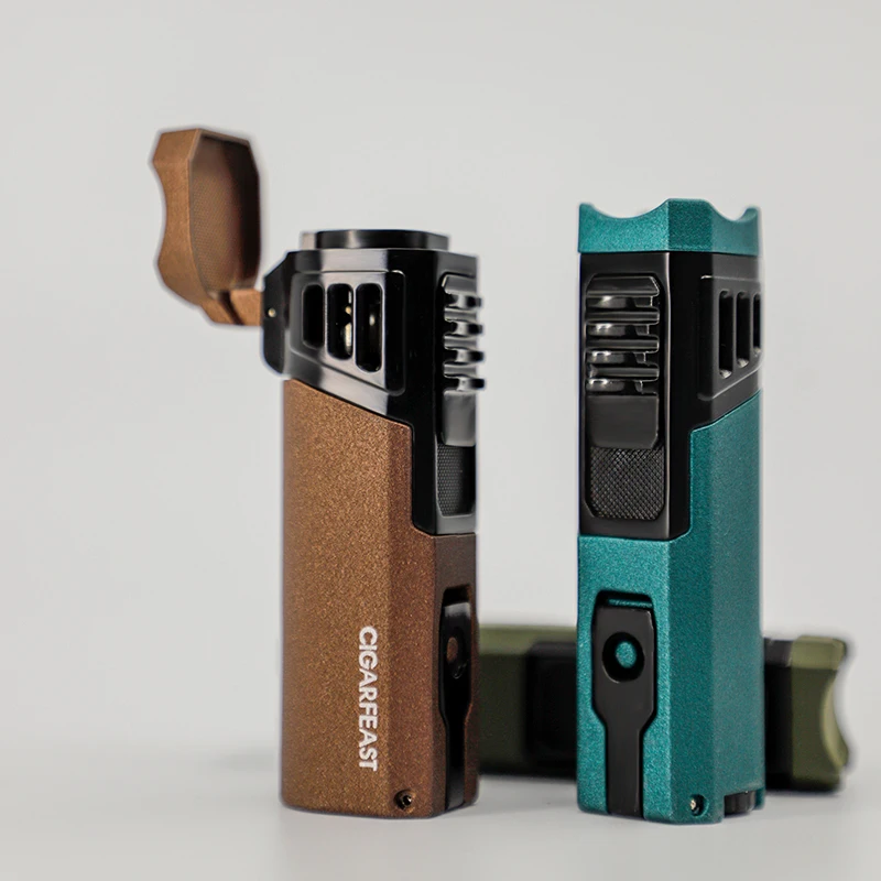 CIGARFEAST Cigar Cigarette Tobacco Lighter 4 Torch Jet Flame Refillable With Punch Smoking Tool Accessories Portable Gas Lighter
CIGARFEAST Cigar Cigarette Tobacco Lighter 4 Torch Jet Flame Refillable With Punch Smoking Tool Accessories Portable Gas Lighter