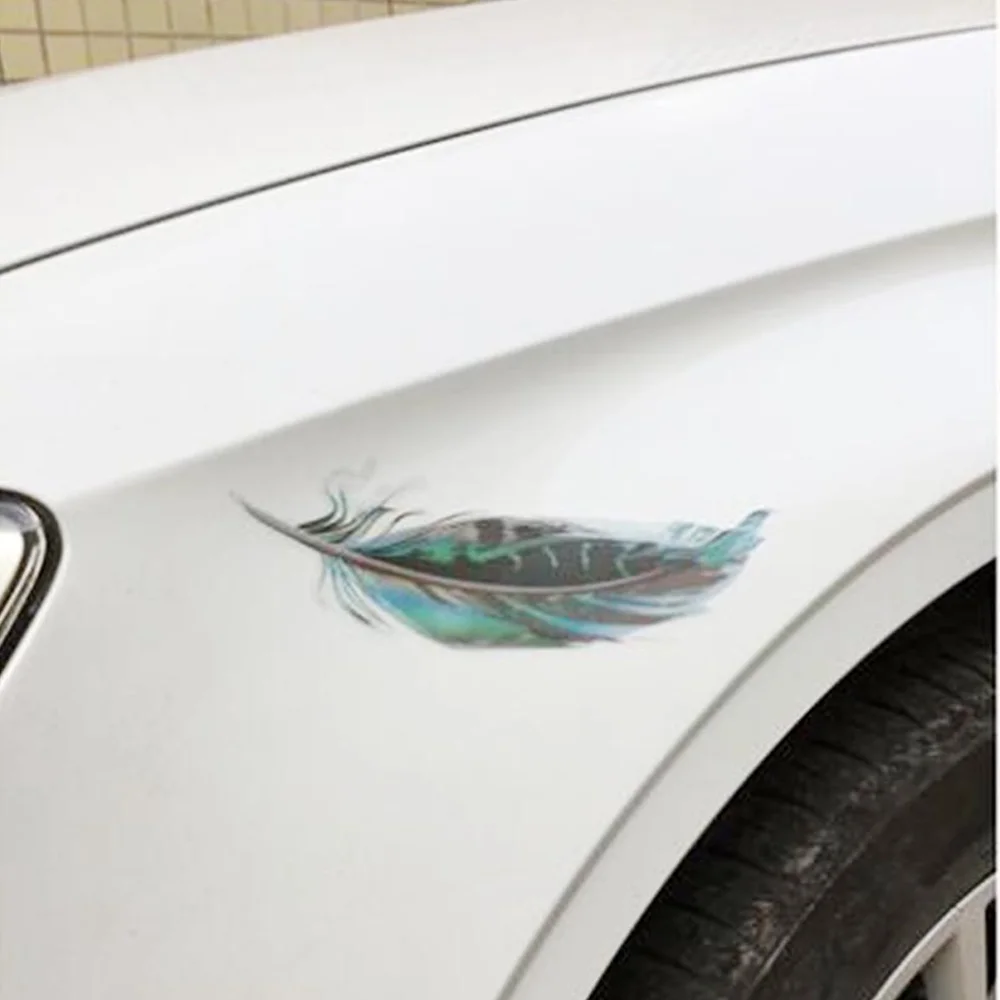 4 штуки автомобиля, самодельные индивидуальные наклейки с перьями, Креативные 3D Декоративные наклейки с царапинами и перьями 
4 штуки автомобиля, самодельные индивидуальные наклейки с перьями, Креативные 3D Декоративные наклейки с царапинами и перьями