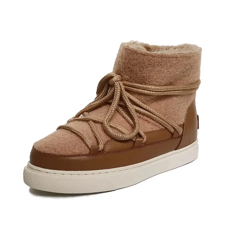 ENMAYER Cute Wool Snow Boots 2022 Winter Style Low Heel Warm Shoes Round Toe Slip-On Cross Tied Fashion Booties Ladies Boats
ENMAYER Cute Wool Snow Boots 2022 Winter Style Low Heel Warm Shoes Round Toe Slip-On Cross Tied Fashion Booties Ladies Boats