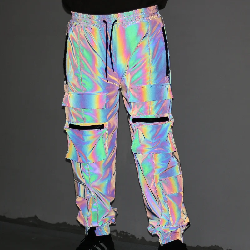 Harajuku Men Cargo Pants Reflective Multi-pocket Overalls Colorful Laser Streetwear Trousers Loose Outdoor Jogging Sweatpants
Harajuku Men Cargo Pants Reflective Multi-pocket Overalls Colorful Laser Streetwear Trousers Loose Outdoor Jogging Sweatpants