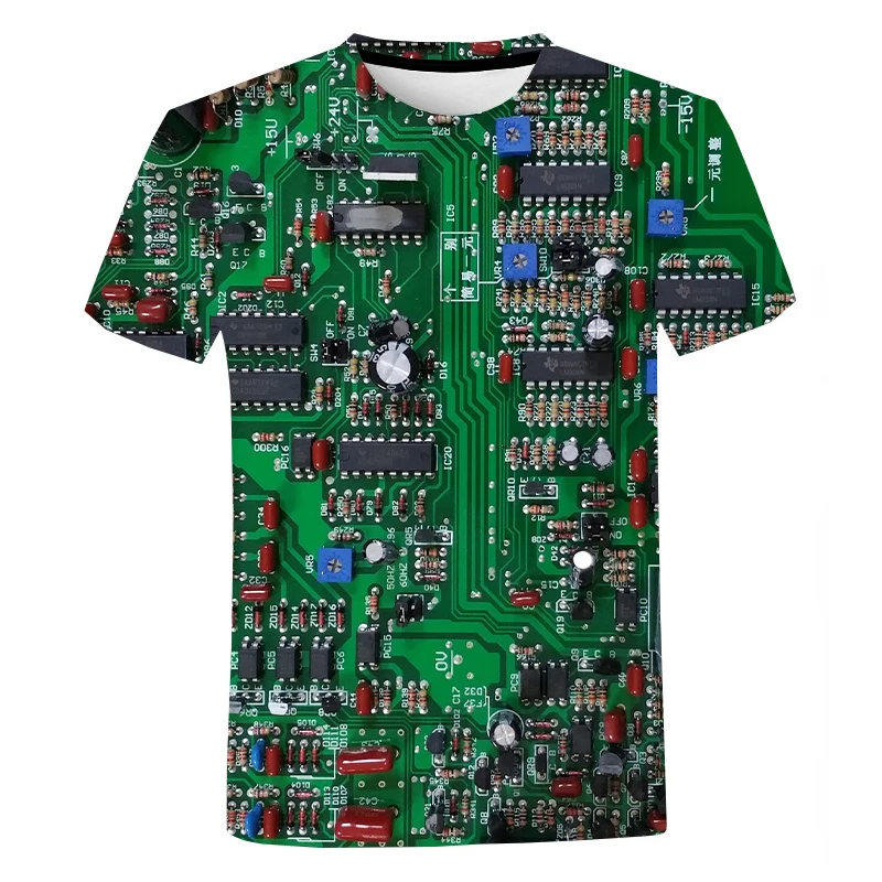 Circuit Board 3D Printed T Shirt Men Women Summer Casual Electronic Chip Short Sleeve Harajuku Streetwear Oversized T-shirt
Circuit Board 3D Printed T Shirt Men Women Summer Casual Electronic Chip Short Sleeve Harajuku Streetwear Oversized T-shirt