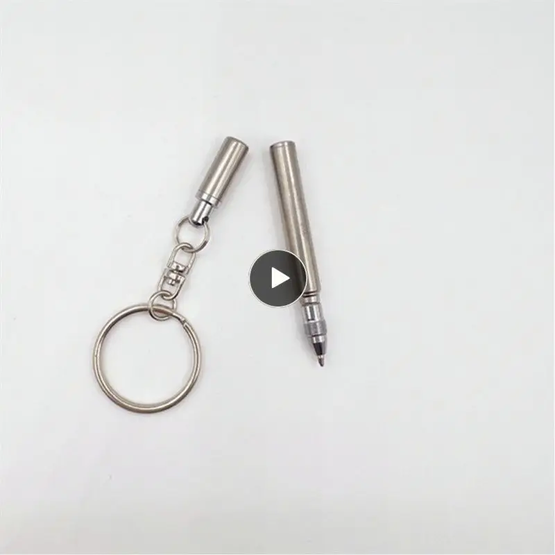 Replaceable Refill Stainless Steel Pen Mini Creativity Portable Pen Retractable Pen Length: 67mm Stainless Steel Mini Keychain
Replaceable Refill Stainless Steel Pen Mini Creativity Portable Pen Retractable Pen Length: 67mm Stainless Steel Mini Keychain