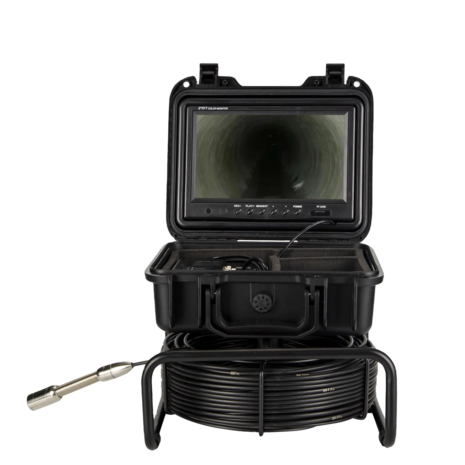Hot Selling 9Inch Monitor HD 23MM 10/20/30/40/50M Cable Endoscope Handheld Industrial Drain Sewer Pipe Inspection Camera
Hot Selling 9Inch Monitor HD 23MM 10/20/30/40/50M Cable Endoscope Handheld Industrial Drain Sewer Pipe Inspection Camera