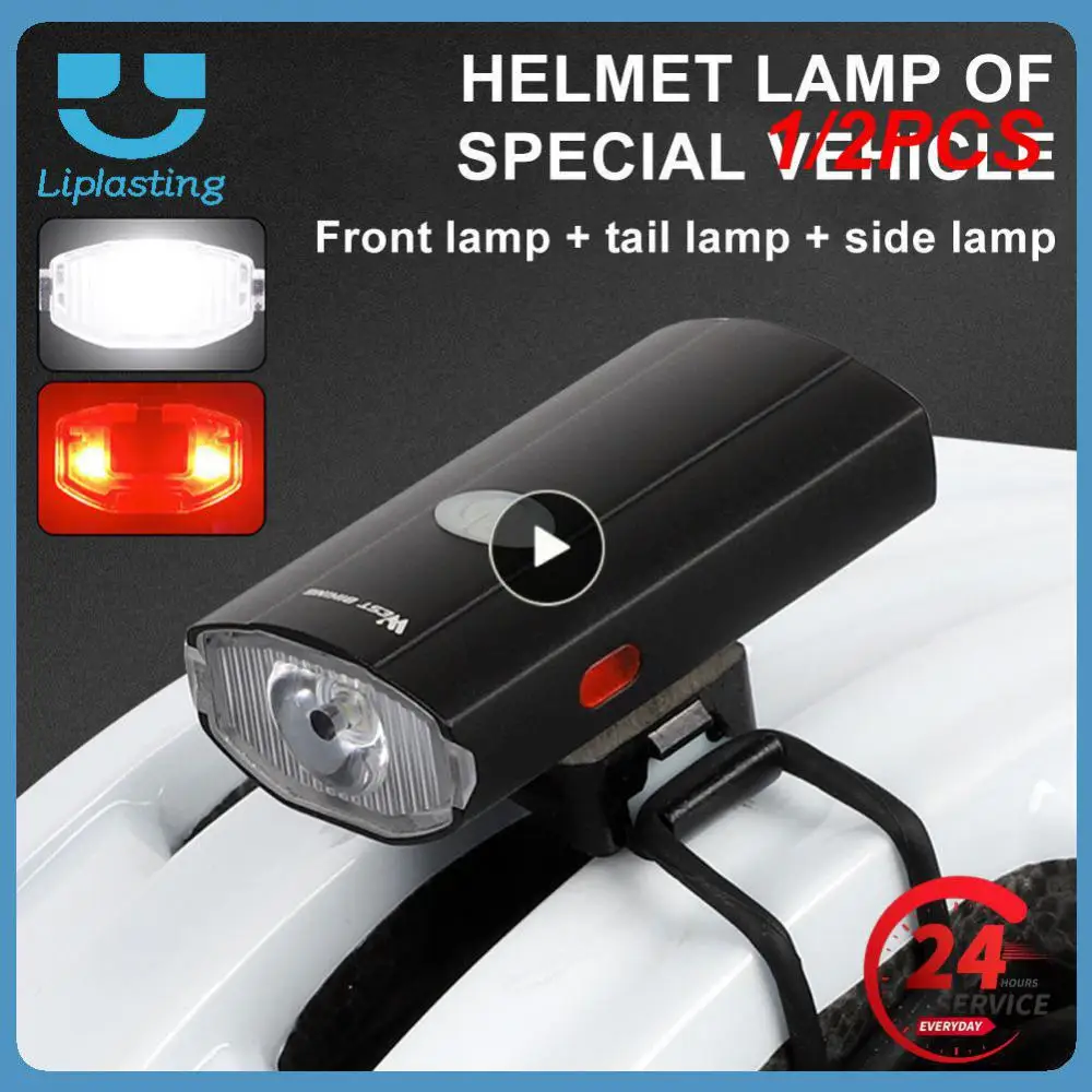 

1/2 шт. в 1 велосипедная фара Задний фонарь 2000 мАч USB перезаряжаемая Водонепроницаемая велосипедная Передняя Задняя фонарь для шлема