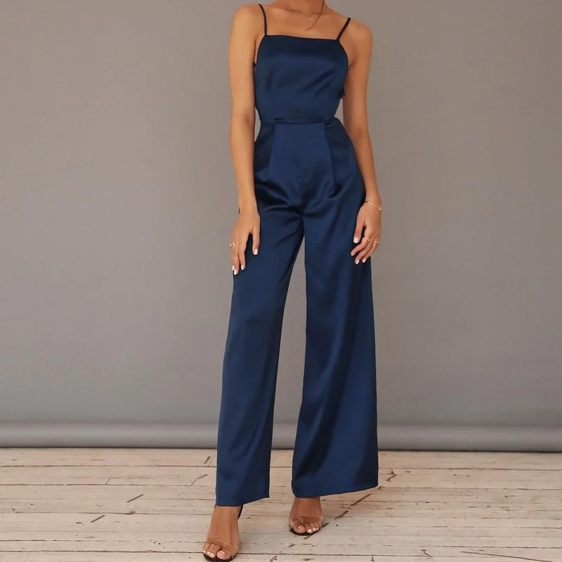 2021 Women Sexy Spaghetti Strap High Waist Wide Leg Jumpsuits OL Solid Elegant Casual Spring Summer Jumpsuit Streetwear Fashion
2021 Women Sexy Spaghetti Strap High Waist Wide Leg Jumpsuits OL Solid Elegant Casual Spring Summer Jumpsuit Streetwear Fashion