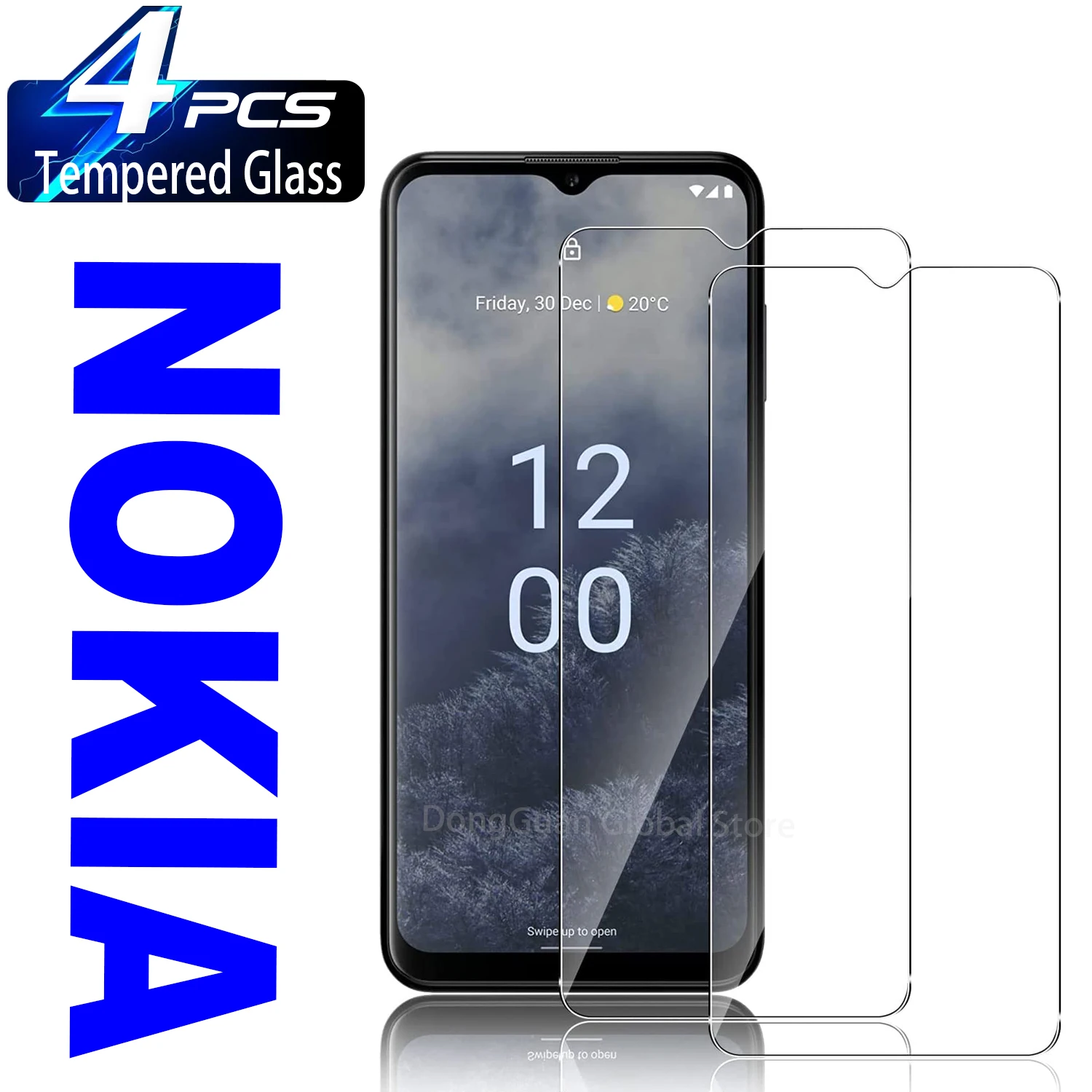 

4Pcs Tempered Glass For Nokia C10 C11 C21 G21 G60 G200 X30 G400 G20 3.2 3.4 4.2 5.3 5.4 6.2 7.2 C21 Plus Screen Protector Glass
