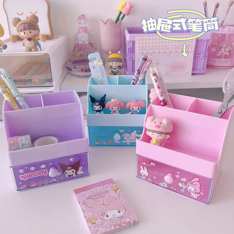 Kawaii Kuromi Cinnamoroll My Melody Large Capacity Desktop Pen Holder Sanrioed Anime Drawer Stationery Storage Box
Kawaii Kuromi Cinnamoroll My Melody Large Capacity Desktop Pen Holder Sanrioed Anime Drawer Stationery Storage Box