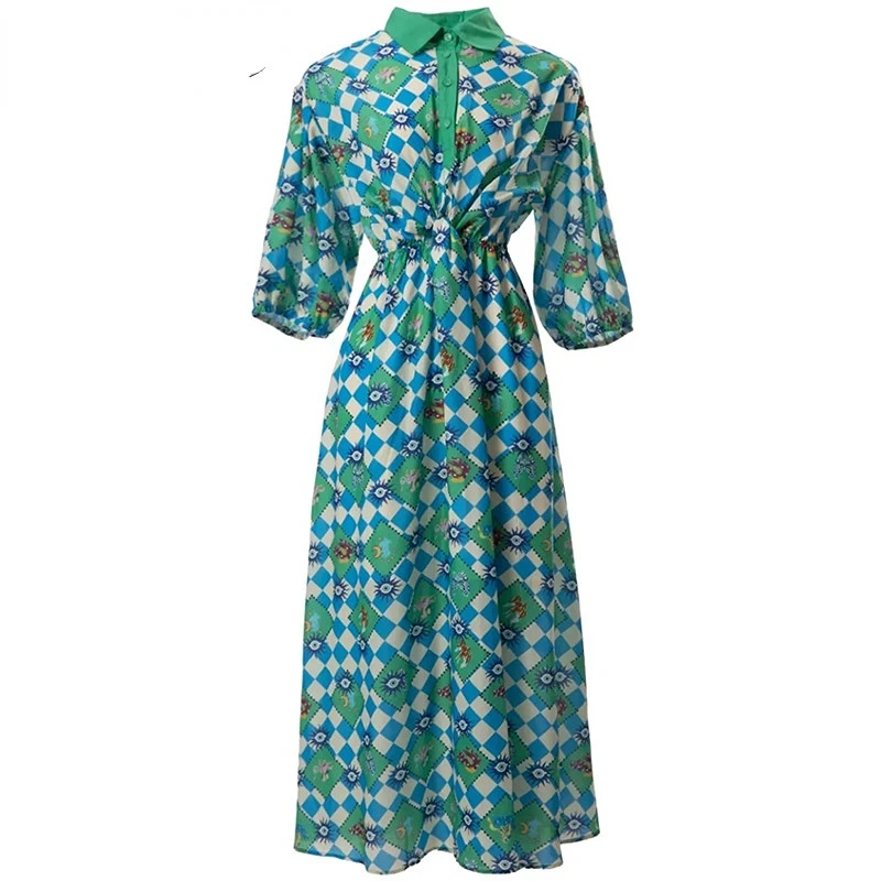 Summer Women's Turn-down Collar Lantern Short Sleeve Single Breasted Dresses For Women 2023 Runway Luxury Designer High Quality
Summer Women's Turn-down Collar Lantern Short Sleeve Single Breasted Dresses For Women 2023 Runway Luxury Designer High Quality