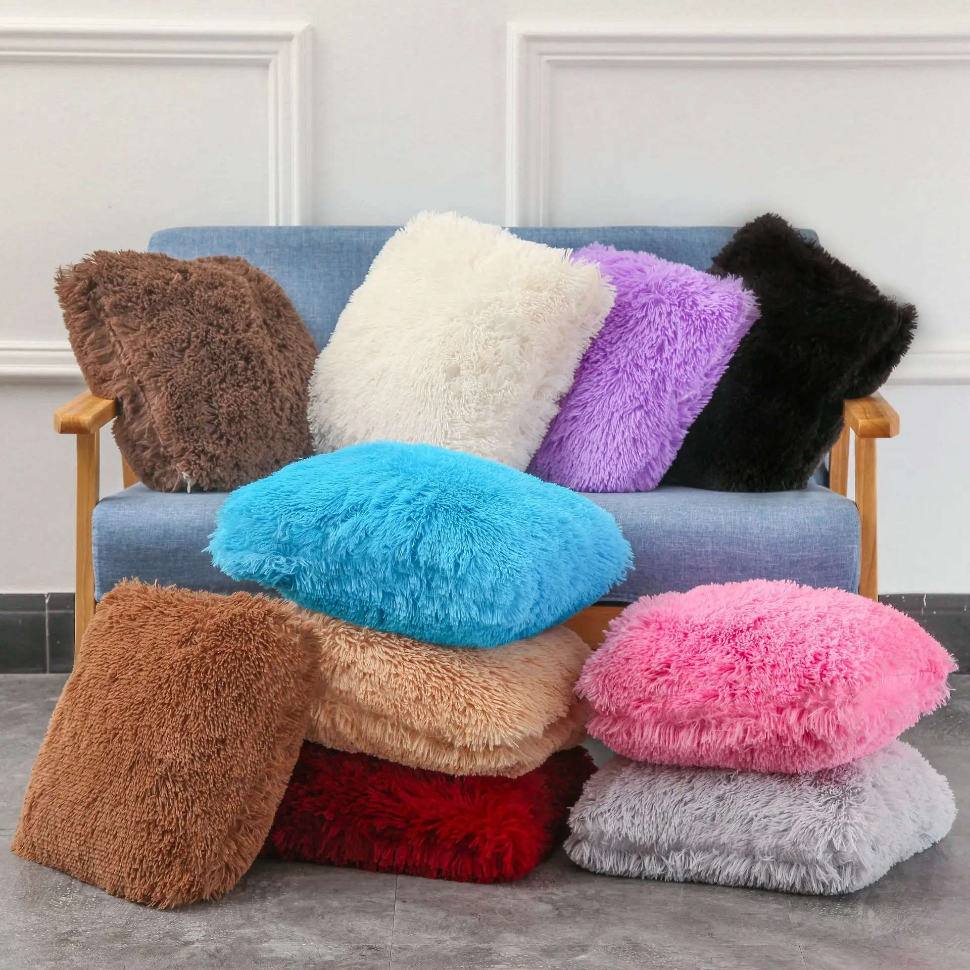 45*45CM Long Pile Faux Fur Cushion Cover Plush Fluffy Shaggy Home Decor Cushion Cover Series Style Faux Throw Cushion Decor
45*45CM Long Pile Faux Fur Cushion Cover Plush Fluffy Shaggy Home Decor Cushion Cover Series Style Faux Throw Cushion Decor