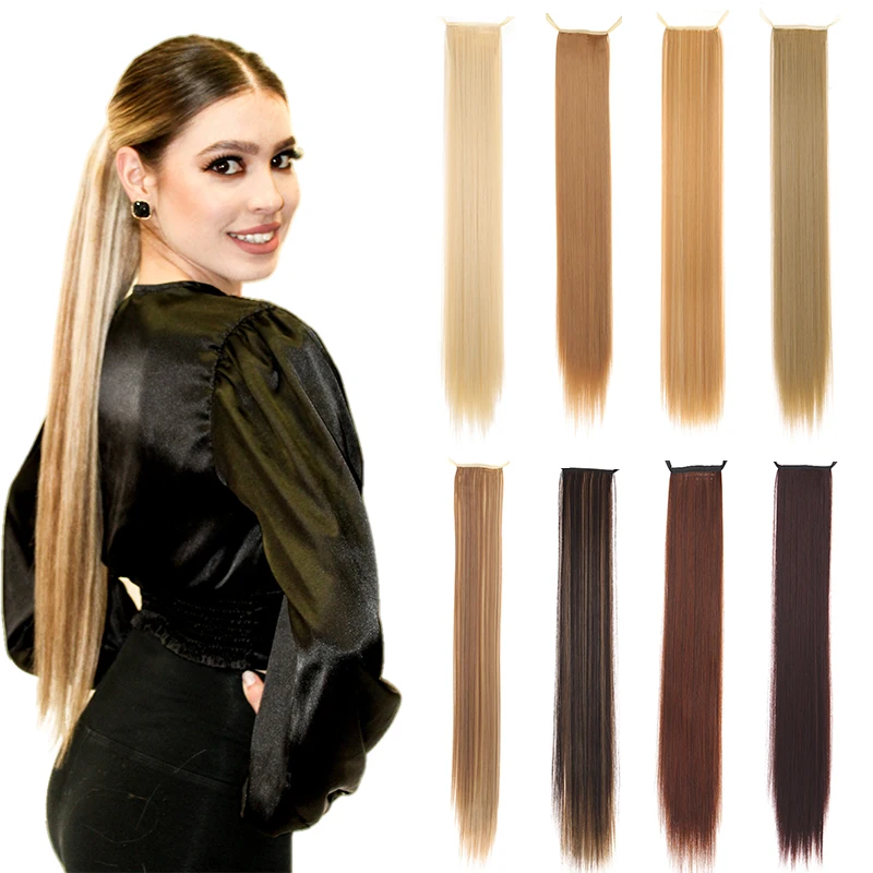 MANWEI Synthetic Straight Long Natural Hair Ponytail Extension Wrap Around Clip in Hair Piece For Woman Fake Hairpiece
MANWEI Synthetic Straight Long Natural Hair Ponytail Extension Wrap Around Clip in Hair Piece For Woman Fake Hairpiece