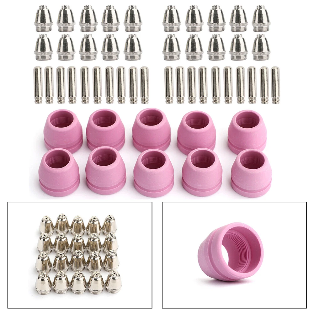 Nozzles Electrodes Set 50 Pieces For Plasma Cutter AG 60/SG-55 Cutting Accessories High Quality Plasma Accessories
Nozzles Electrodes Set 50 Pieces For Plasma Cutter AG 60/SG-55 Cutting Accessories High Quality Plasma Accessories