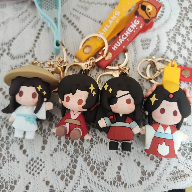 

Heavenly Official Blessing Xie Lian Hua Cheng Keychain Anime Backpack Bag Pendant Figure Kawaii Cartoon Model Doll Figurine Toy