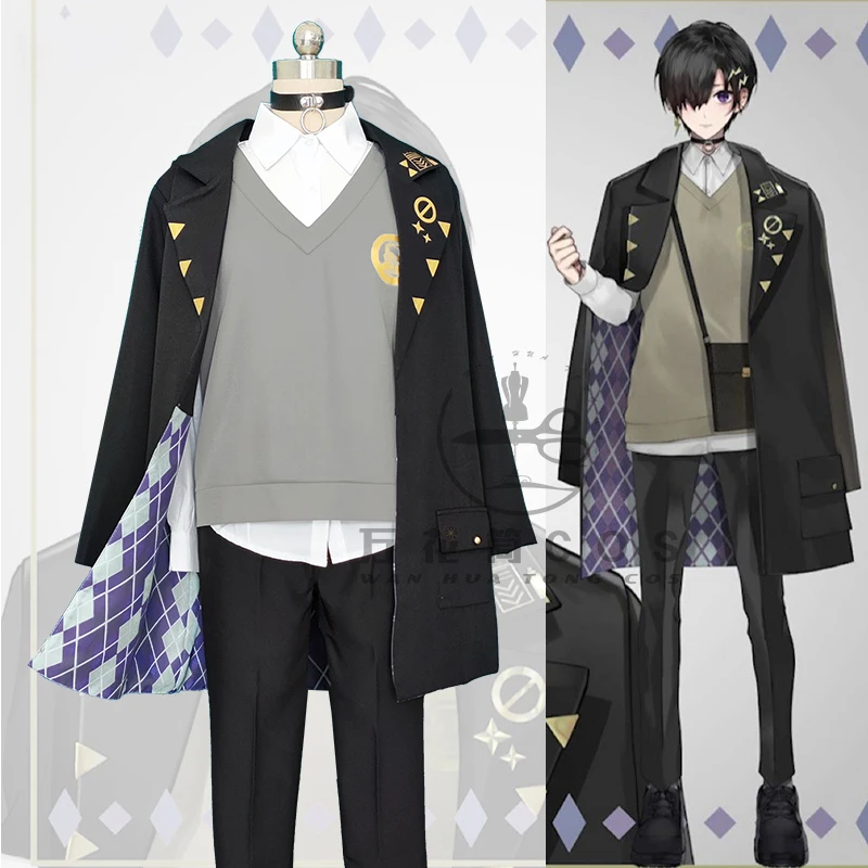 InYOYO Holostars Kanade Izuru Косплей Костюм Аниме VTuber Повседневная одежда Пальто Рубашка