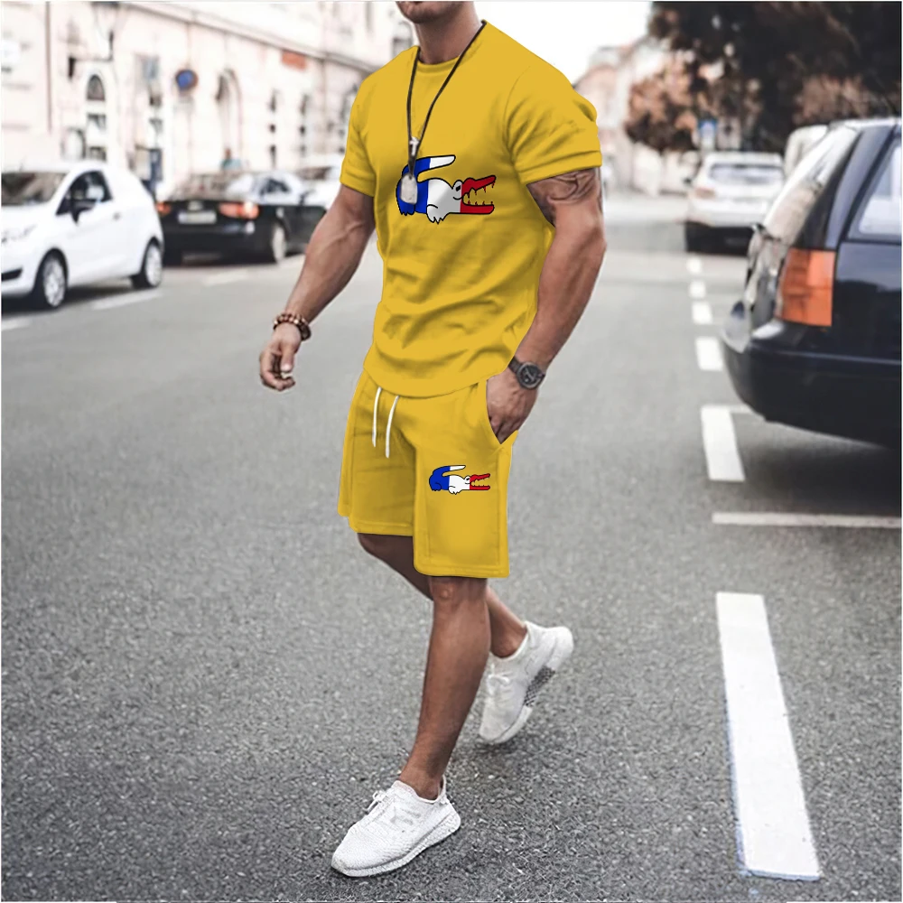Summer Casual 2 Piece Outfit T-Shirt Shorts Sets Oversized Men's Tracksuit Set 3d Printed Sportswear Man Jogging Suit Clothing
Summer Casual 2 Piece Outfit T-Shirt Shorts Sets Oversized Men's Tracksuit Set 3d Printed Sportswear Man Jogging Suit Clothing