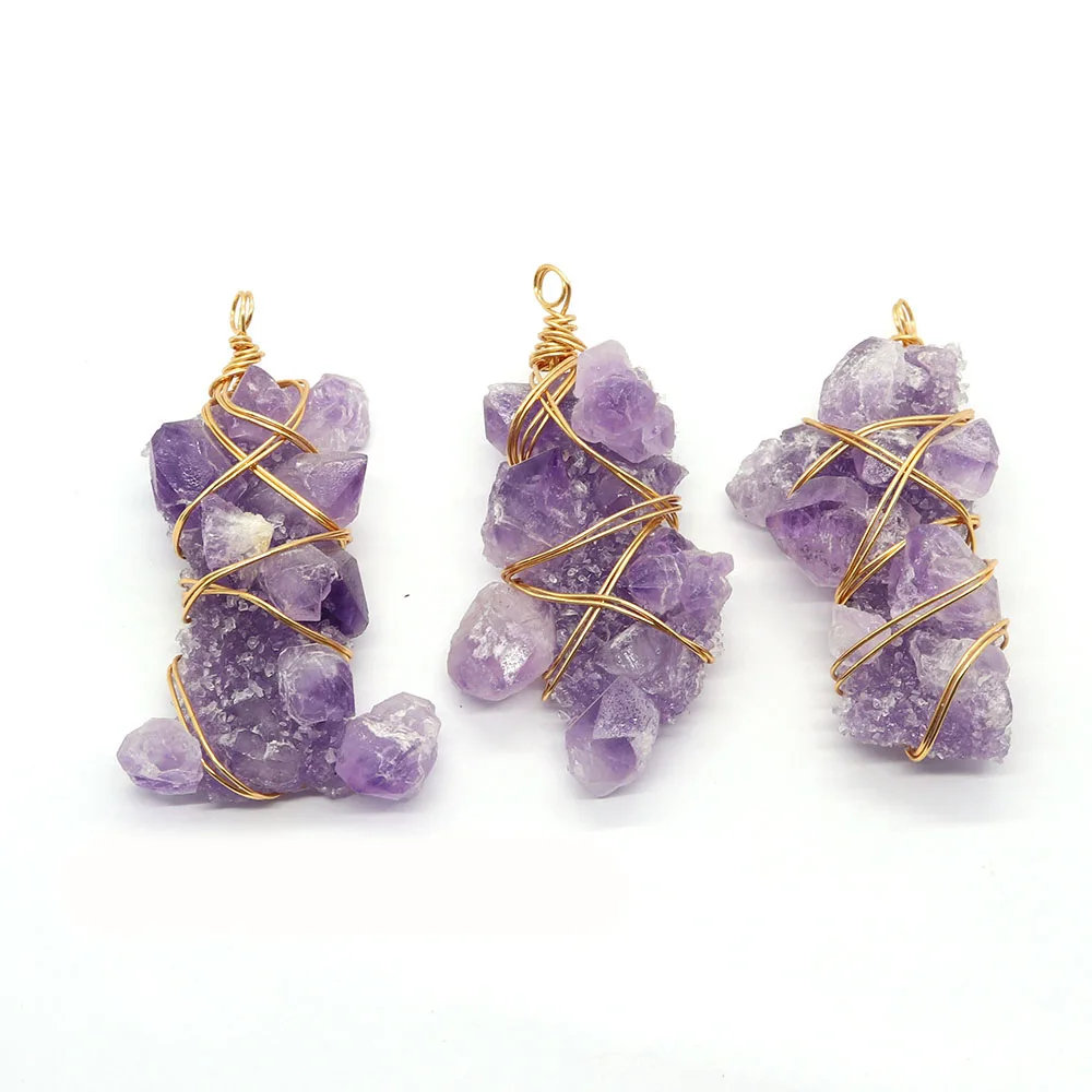 Natural Stone Irregular Amethyst Pendant 30-65mm Charm DIY Making Necklace Earrings Fashion Jewelry Boutique Ladies Accessories
Natural Stone Irregular Amethyst Pendant 30-65mm Charm DIY Making Necklace Earrings Fashion Jewelry Boutique Ladies Accessories